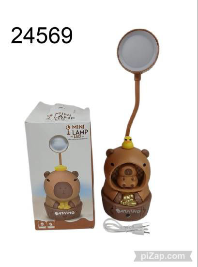 Imagen de LAMPARA DE MESA CAPIBARA USB C/SACAPUNTAS 12 CM  2.26